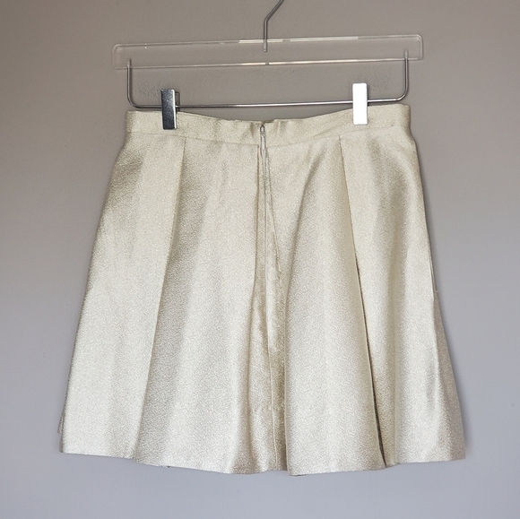 Dress the Population Metallic Pleated Mini Skirt Size Small - Picture 2 of 8